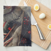 Siberian Husky Dog Weihnachtsfest Geschirrtuch (Viertel Falte)