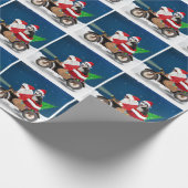 Siberian Husky Dog Weihnachtsmann Geschenkpapier (Ecke)