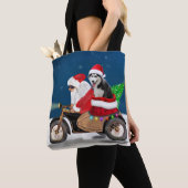 Siberian Husky Dog Weihnachtsmann Tasche (Von Nahem)
