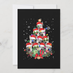 Siberian Husky Dogs Tree Christmas Pajama Xmas Dog Feiertagskarte