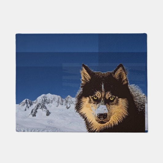 Siberian Husky Door Mat Fußmatte (Vorderseite)