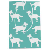 Siberian Husky Doppy Puppy Malamut Mittlere Geschenktüte (Vorderseite)