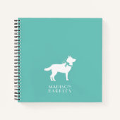 Siberian Husky Doppy Puppy Malamut Notizblock (Vorderseite)