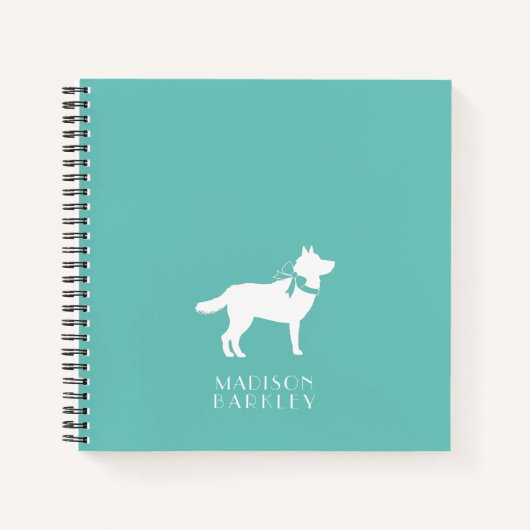 Siberian Husky Doppy Puppy Malamut Notizblock (Vorderseite)