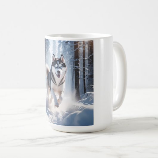 Siberian Husky Elegante Tasse (VorderseiteRechts)