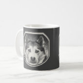 SIBERIAN HUSKY FACE KAFFEETASSE (Vorderseite Links)