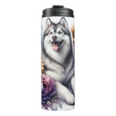 Siberian Husky Fantasy Thermosbecher (Vorderseite)