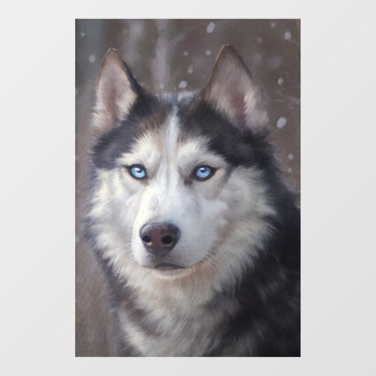 Siberian Husky Fensteraufkleber (Blatt)
