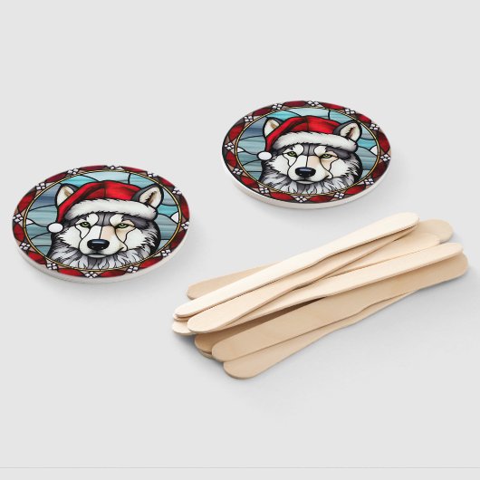 Siberian Husky Festgeblasenes Gläschen Weihnachten Fächer (Non-assembled)