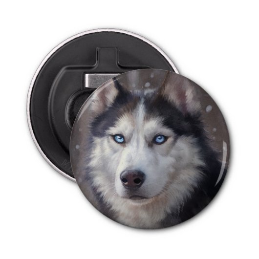 Siberian Husky Flaschenöffner (Vorderseite)