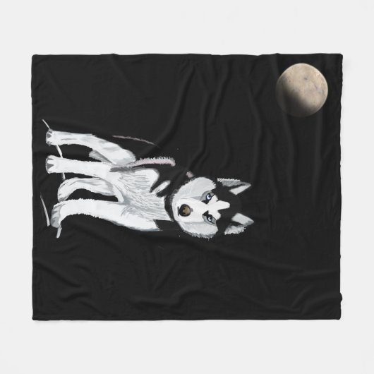 Siberian Husky Fleecedecke (Vorderseite (Horizontal))