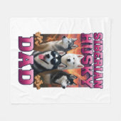 Siberian Husky Fleecedecke (Vorderseite (Horizontal))