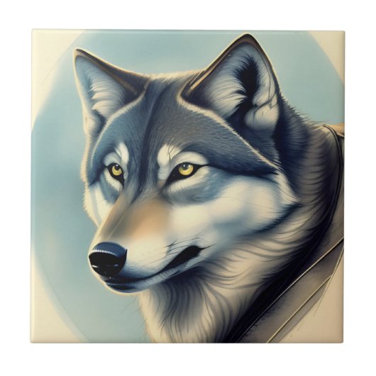 Siberian Husky Fliese (Vorderseite)