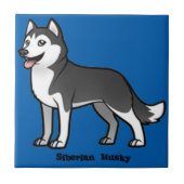 Siberian Husky Fliese (Vorderseite)