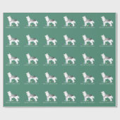Siberian Husky Frohe Weihnachtsgestaltung Geschenkpapier (Flach)