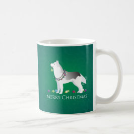Siberian Husky Frohe Weihnachtsgestaltung Kaffeetasse