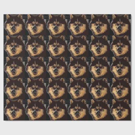 Siberian Husky Geschenkpapier (Flach)