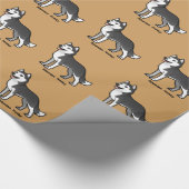 Siberian Husky Geschenkpapier (Ecke)