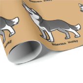 Siberian Husky Geschenkpapier (Rolleneckpunkt)