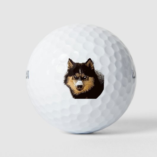 Siberian Husky Golfball (Vorderseite)