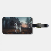 Siberian Husky Halloween Beängstigend Gepäckanhänger (Rückseite horizontal)