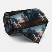 Siberian Husky Halloween Beängstigend Krawatte (Gerollt)