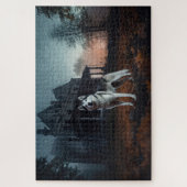 Siberian Husky Halloween Beängstigend Puzzle (Vertikal)