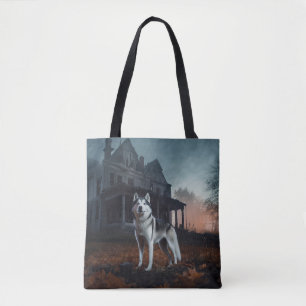 Siberian Husky Halloween Beängstigend Tasche