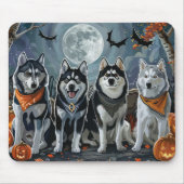 Siberian Husky Halloween Spooky Mousepad (Vorne)