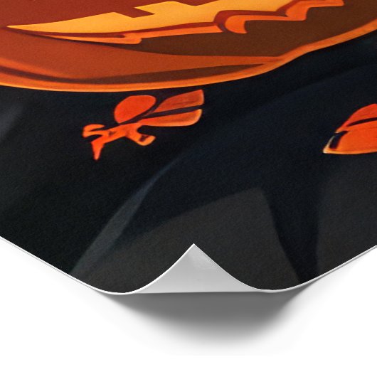 Siberian Husky Halloween Spooky Poster (Ecke)