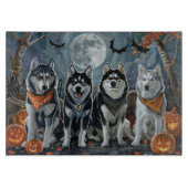 Siberian Husky Halloween Spooky Schneidebrett (Vorderseite)