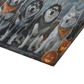Siberian Husky Halloween Spooky Schneidebrett (Ecke)