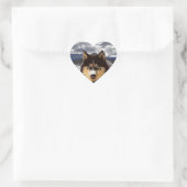 Siberian Husky Heart Sticker (Tasche)