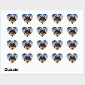 Siberian Husky Heart Sticker (Blatt)