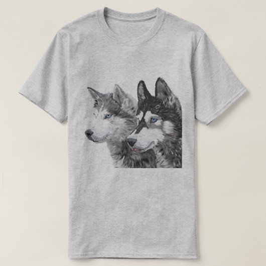 Siberian Husky Hogs T-Shirt (Design vorne)