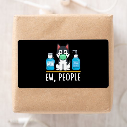 Siberian Husky Hund Gesicht Maske Hand Sanitizer F (Insitu)