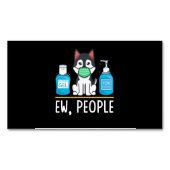 Siberian Husky Hund Gesicht Maske Hand Sanitizer F Magnetische Visitenkarte (Vorderseite)