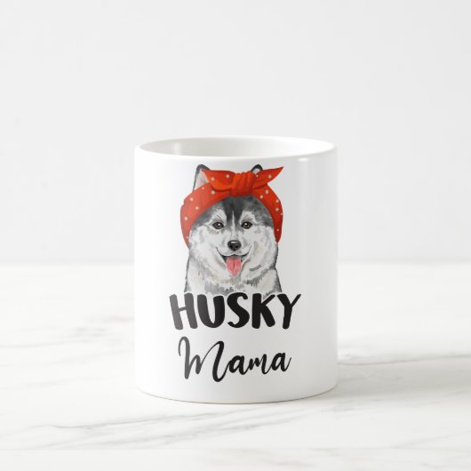 Siberian Husky Hund Mama Geschenk Kaffeetasse (Mittel)