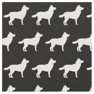 Siberian Husky Hund Silhouette Haustier Stoff