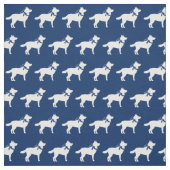 Siberian Husky Hund Silhouette Pet Navy Blue Stoff (Muster)