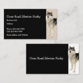 Siberian Husky Hund Tier Visitenkarte (Vorne/Hinten)