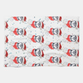 Siberian Husky Hund züchten Weihnachtsstars Geschirrtuch (Horizontal)