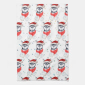 Siberian Husky Hund züchten Weihnachtsstars Geschirrtuch (Vertikal)