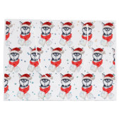 Siberian Husky Hund züchten Weihnachtsstars Große Geschenktüte (Rückseite)