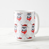 Siberian Husky Hund züchten Weihnachtsstars Kaffeetasse (VorderseiteRechts)
