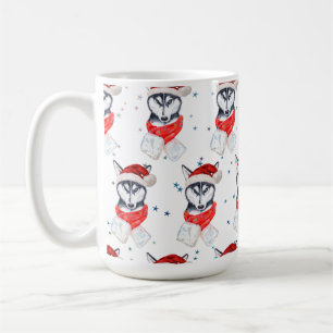 Siberian Husky Hund züchten Weihnachtsstars Kaffeetasse