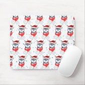 Siberian Husky Hund züchten Weihnachtsstars Mousepad (Mit Mouse)