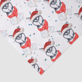 Siberian Husky Hund züchten Weihnachtsstars Seidenpapier (Ausschnitt)