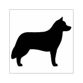 Siberian Husky Hunde Silhouette Gummistempel (Prägung)