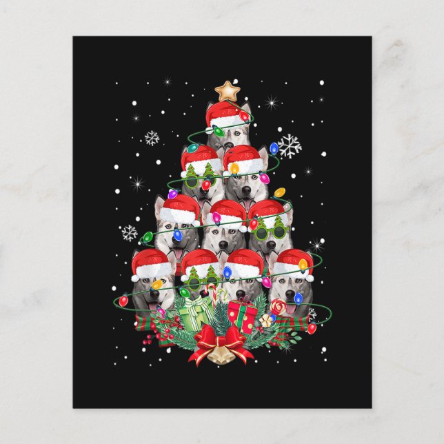 Siberian Husky Hunde Tree Christmas Pajama Xmas Hu (Vorderseite)